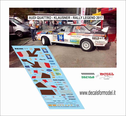 Decals audi quattro - 1:18,